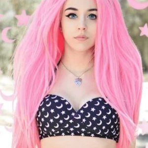 Too Fast Moon and Stars Bustier Bikini with Skirt